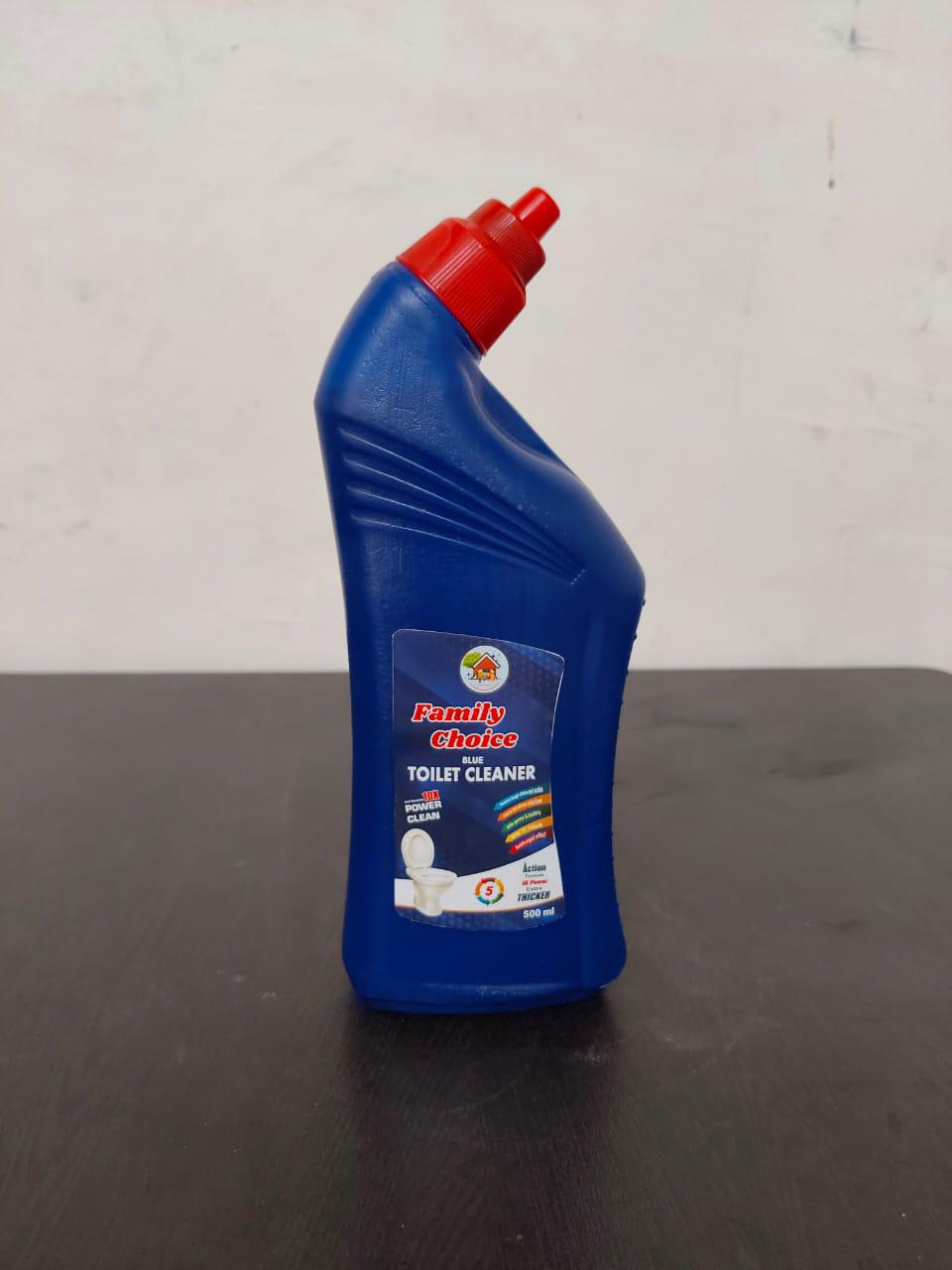 Family Choice floor cleaner with a mop bucket and clean floors in background